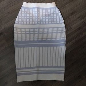 Bandage thick zip up pencil skirt